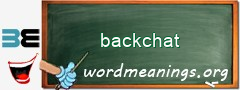 WordMeaning blackboard for backchat